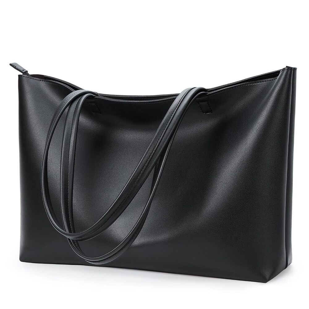 KALIDI Tote Bag Zipper Shoulder Bag Faux Leather Purses Satchel for Women Casual